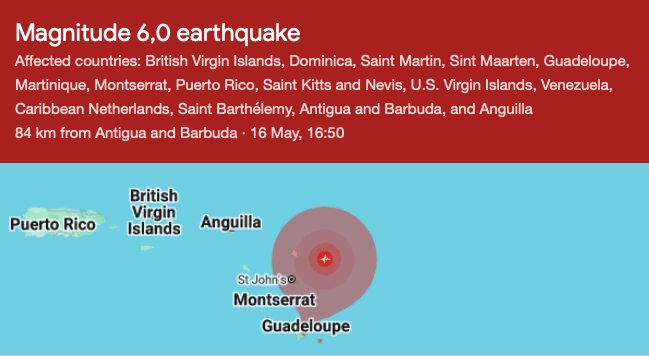 Temblor fuerte sintí awe na Sint Maarten i otro islanan den Karibe